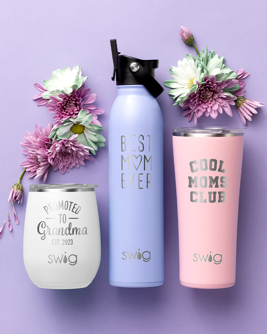 Swig Life Cups with Custom Mom Phrases