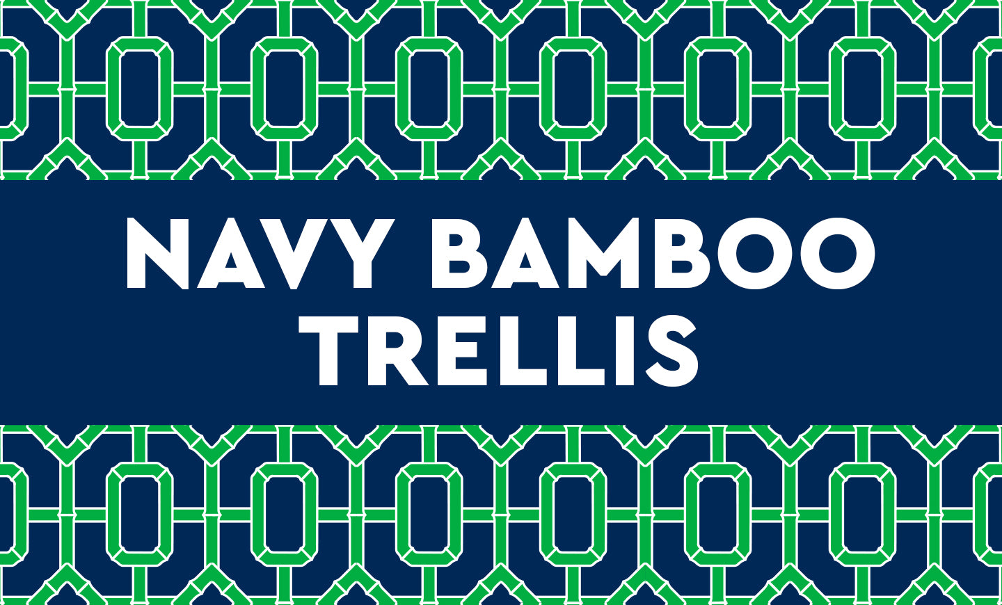Island Breeze + Navy Bamboo Trellis
