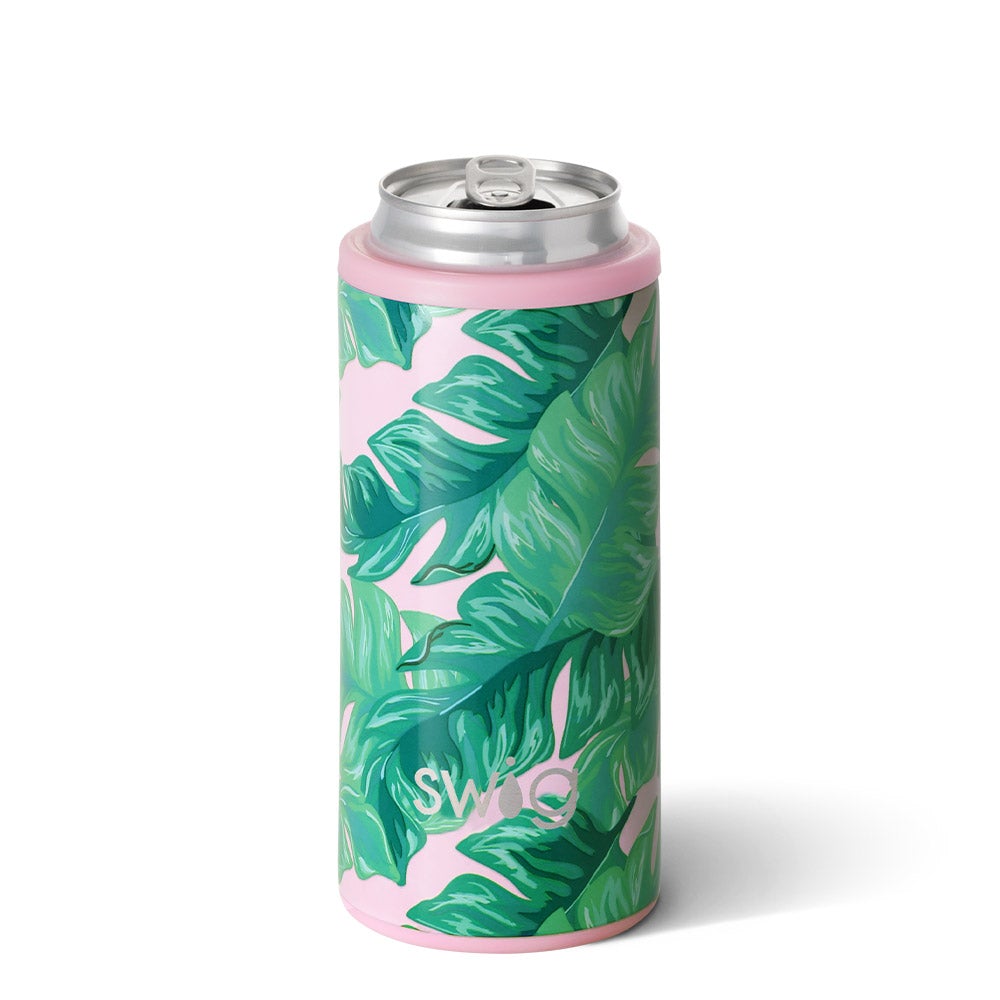 12oz Matte Hydrangea Stainless Steel Slim Can Cooler | Swig Life