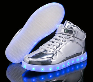 silver light up sneakers