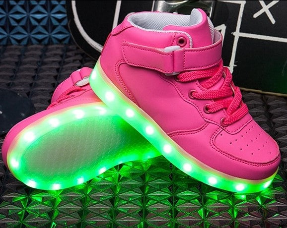 Pink Hi-Top LED Light Up BrightLightKicks