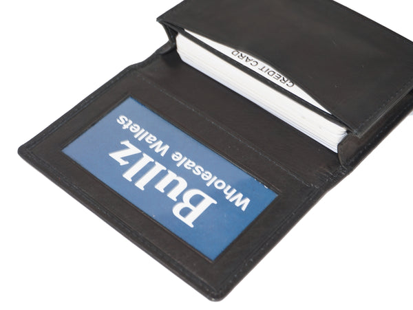 Blue & Black Leather accordion credit card holder