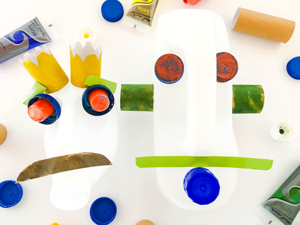 Recycled Funny Face Bottles - Happy Active Kids Australia