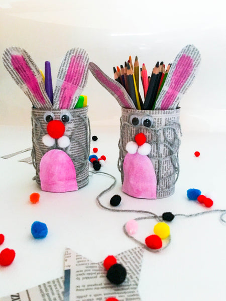 DIY Easter Bunny Pencil Holders - Happy Active Kids