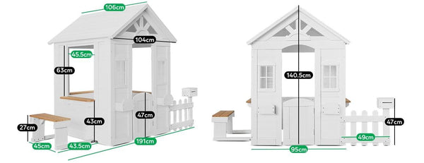 Buy online : Teddy Cubby House Set in White (without floor) - Lifespan Kids - Happy Active Kids Australia