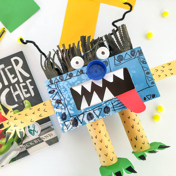 Happy Active Kids - Recycled Tissue Box Monster - Australian Supplier of Kids Outdoor Play equipment