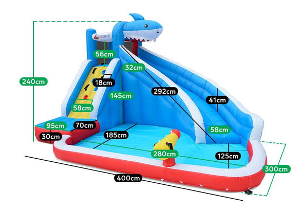 Buy online : Sharky Slide & Splash Inflatable - Lifespan Kids - Happy Active Kids Australia