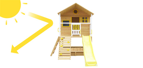 Warrigal Cubby House with Green Slide - Lifespan Kids- Happy Active Kids