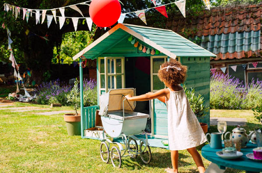 Buy online: Plum® Deckhouse Wooden Cubby Playhouse - Teal - Happy Active Kids