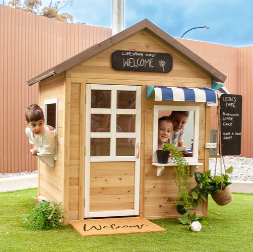 Buy online - Aberdeen wooden Cubby House - Happy Active Kids Australia