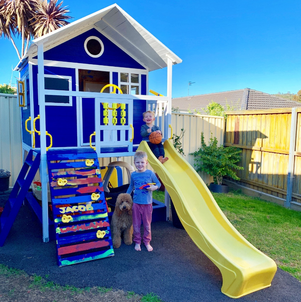 Buy online - Warrigal wooden raised Cubby House - Happy Active Kids Australia