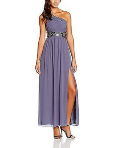 lavender grey maxi dress