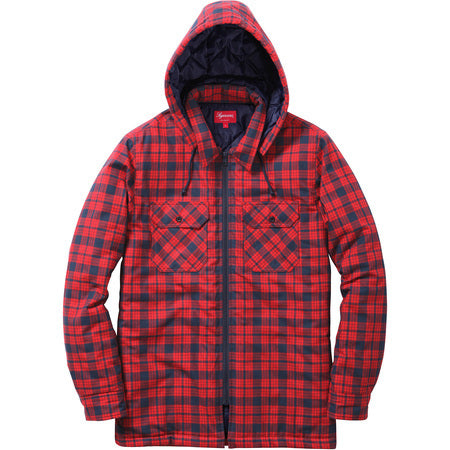 Supreme Quilted Zip Flannel Shirt Navy Red – CURATEDSUPPLY.COM