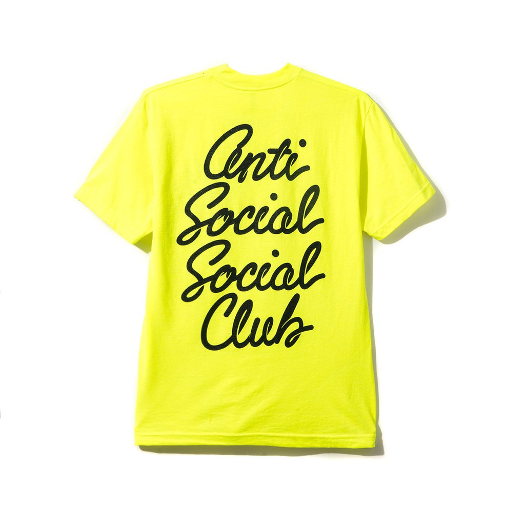 Anti Social Social Club Options Neon Yellow Tee – CURATEDSUPPLY.COM