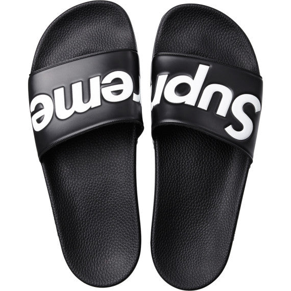 supreme slippers black