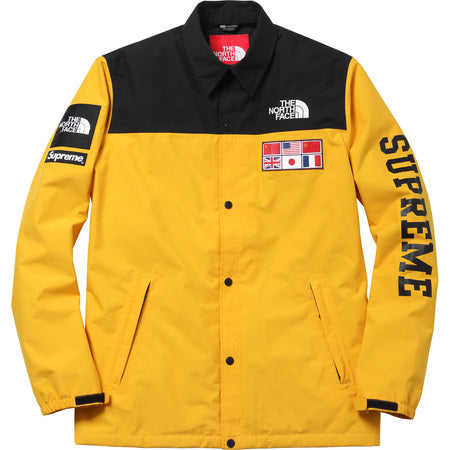 supreme the north face expedition coaches jacket yellow