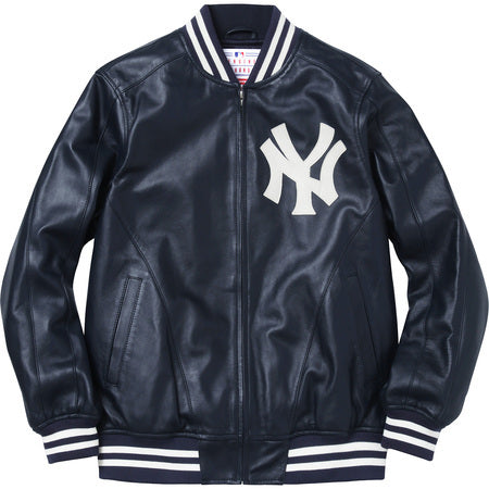yankees varsity jacket leather
