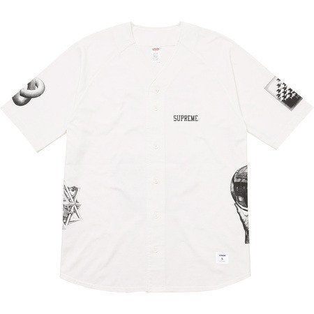 supreme baseball jersey white