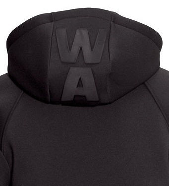 Alexander Wang H M Black Neoprene Scuba Hooded Zip Up Sweatshirt Curatedsupply Com