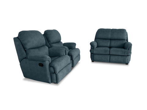 leather and cloth recliner