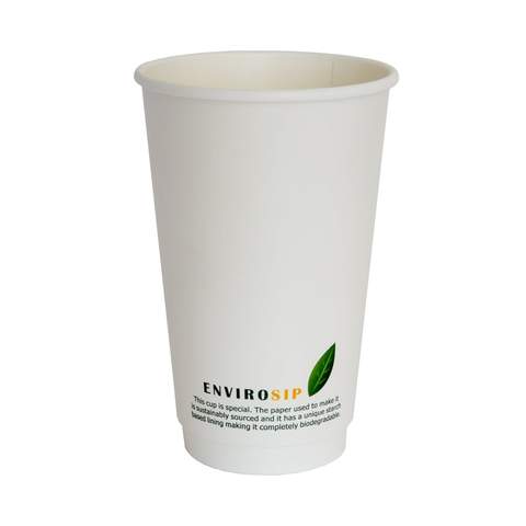 paper biodegradable 16oz cup double cups 500pcs streetfood packaging