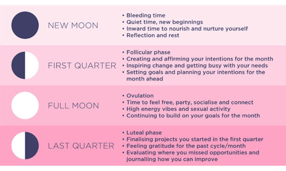 Phases of the Moon and your Cycle