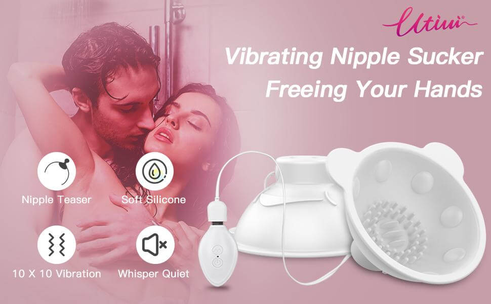 Utimi Vibrant pince à tétons ventouse stimulation massage sex toys avec langue