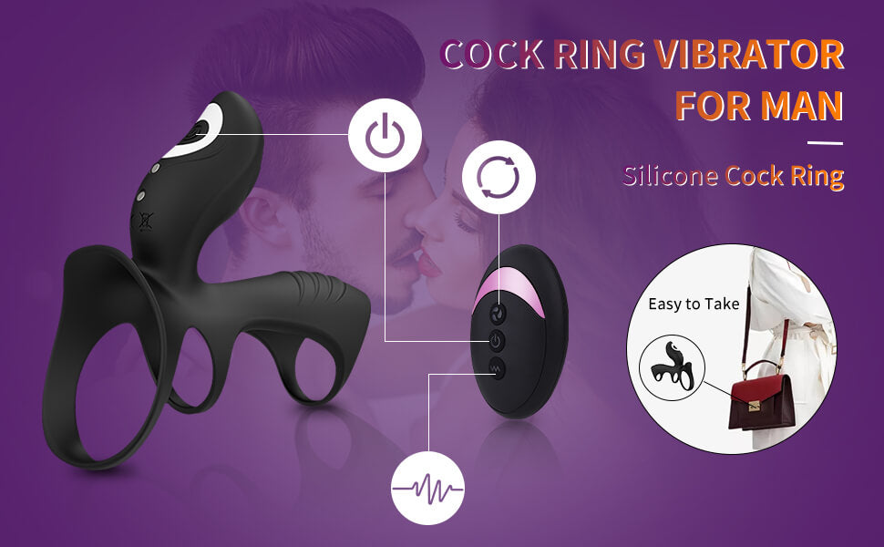 So verwenden Sie den UTIMI Vibrating Cock Ring Silikon Penisring Dual-Motor Dick Ring mit Fernbedienung