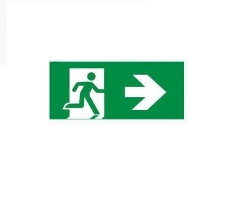 recessed emergency exit sign