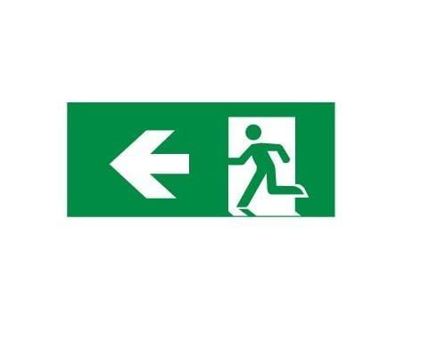 recessed emergency exit sign