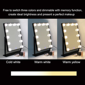 3 Color Light Conversion For Tabletop Vanity Mirror Professional Dressing Table Mirror With Lights 4030 White Chende Lighted Makeup Mirror With Dimmable Led Bulbs Konozsigns Com