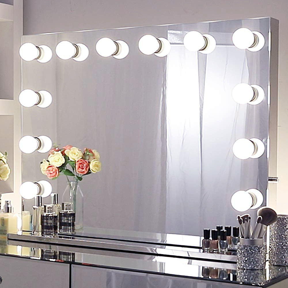 Hollywood Makeup Mirror for Wall, Large Makeup Vanity ...