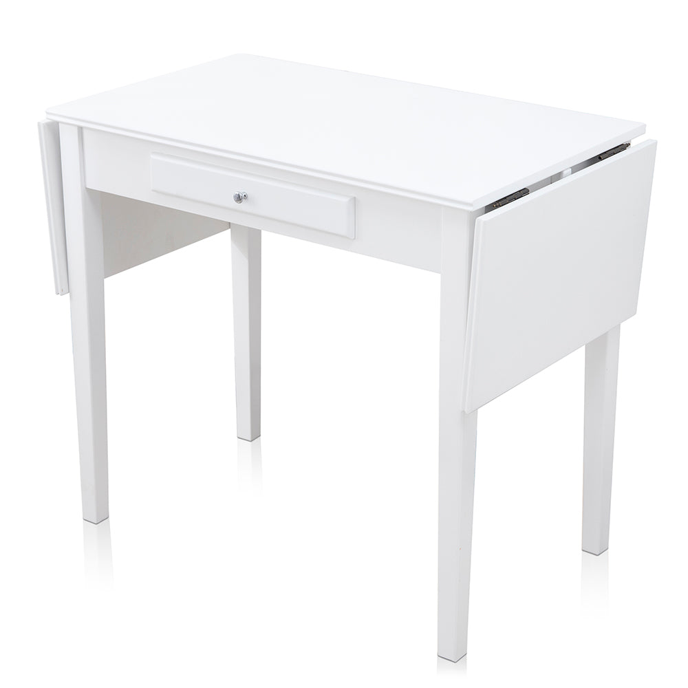 Chende Vanity Dressing Table For Makeup Room Drop Leaf Vanity