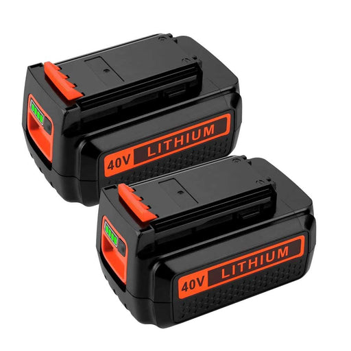 Powerextra 2-Pack 3000mAh 40V Max Replacement Battery for Black & Decker  LBX2040 LBXR36 Black and Decker Power Tools Batteries
