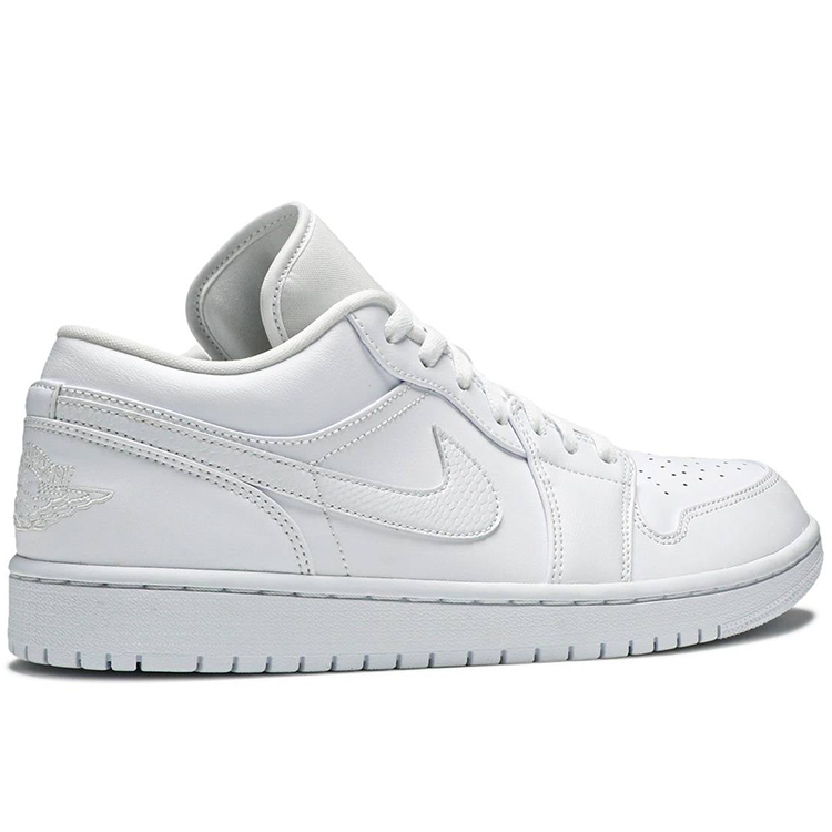 low jordan 1s white