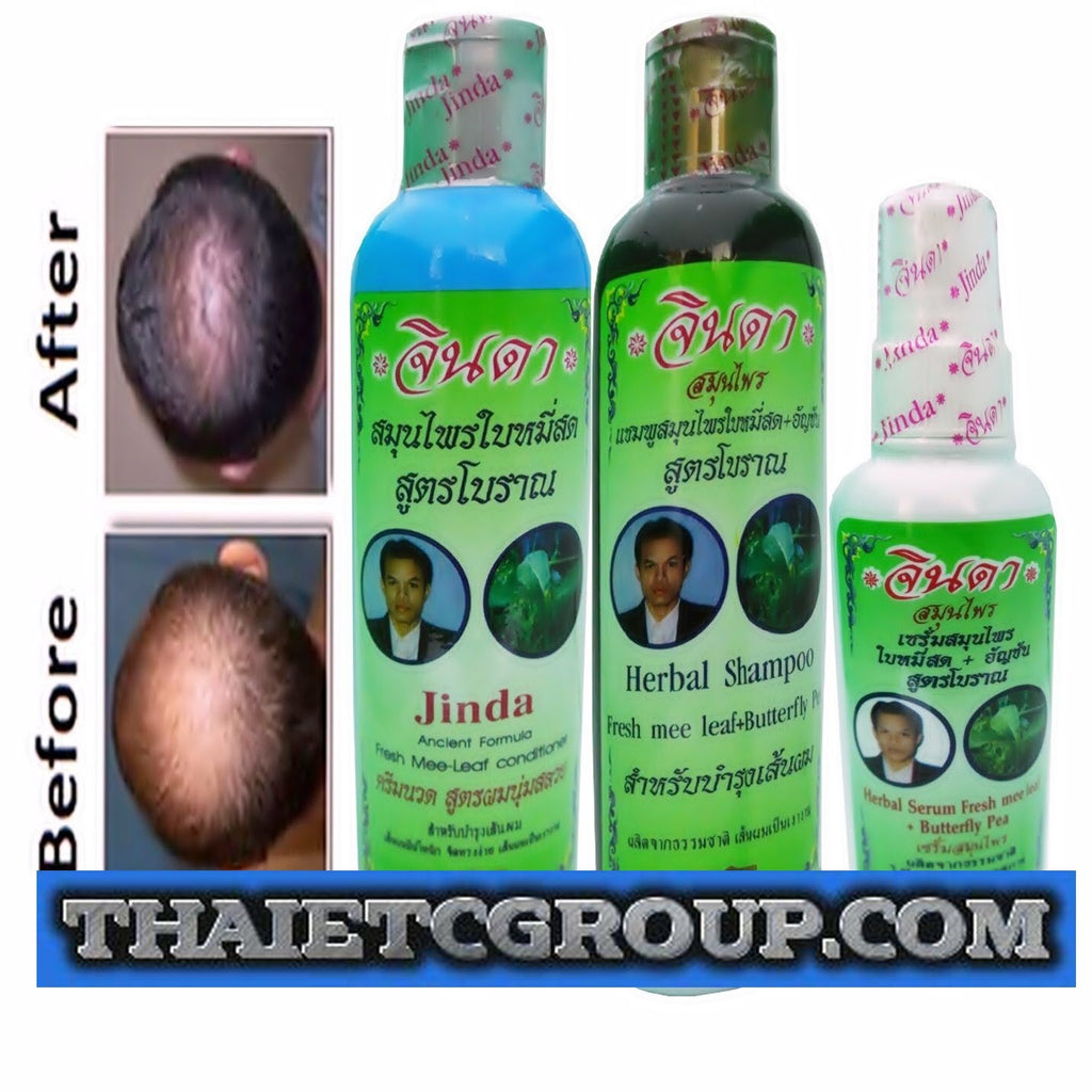 Jinda Herb Herbal Shampoo Conditioner Hair Growth Reduce Hair Loss Natural  Set