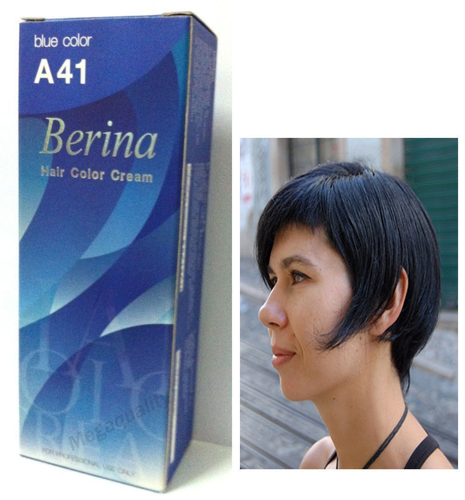 Buy Berina Permanent Hair Dye Color Cream A41 Dark Blue