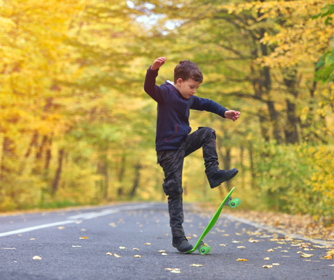 kid on skateboard