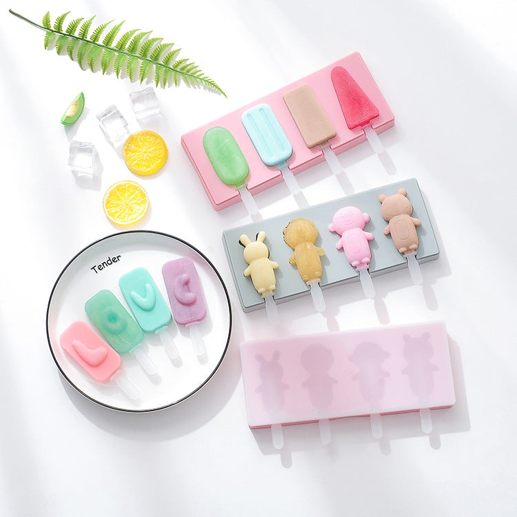 Silicone Ice Cream Mold-popsicle Molds-puzzle Shape Ice 