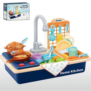 Kitchen Sink Toy with Stove Blue - iKids