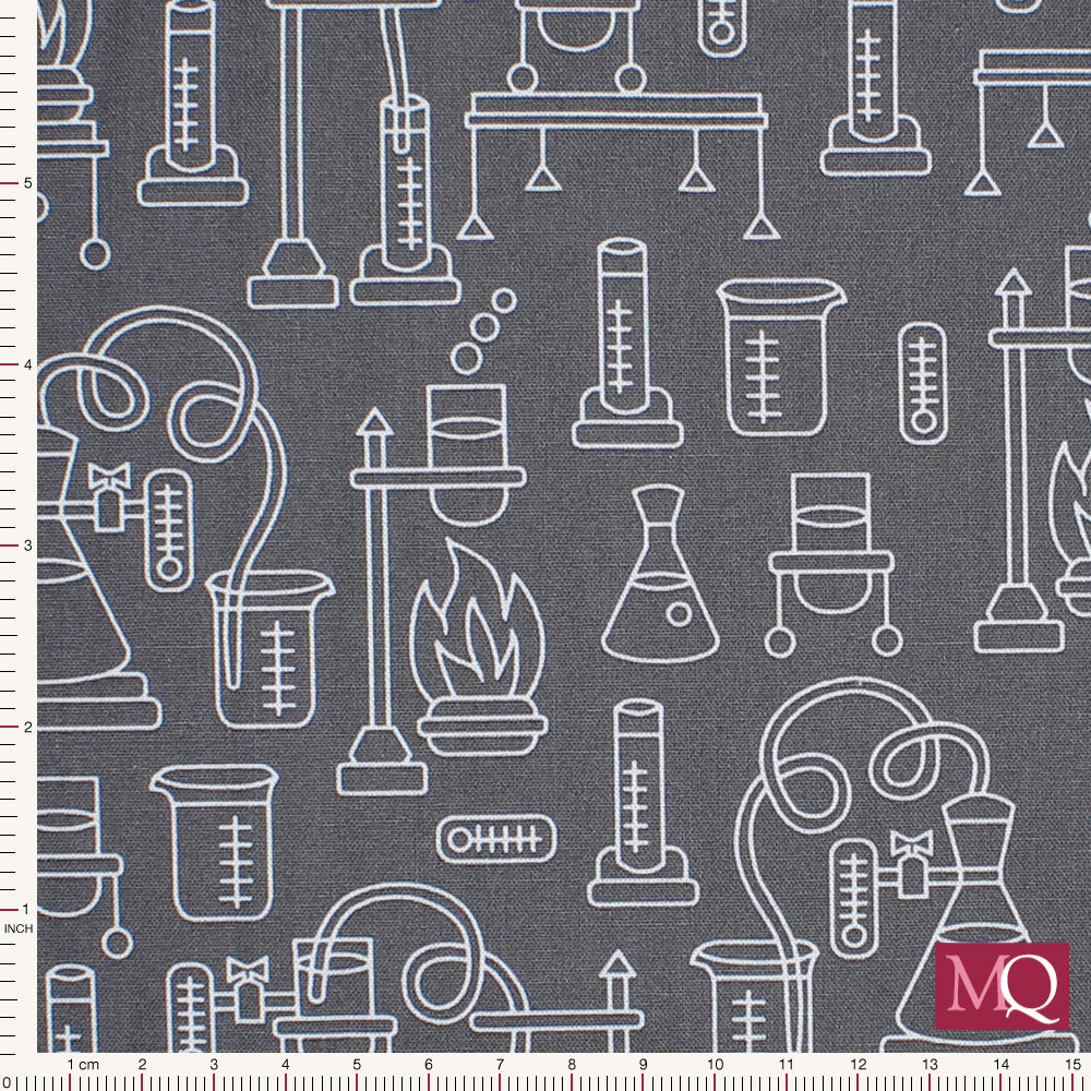 Science Fair by Robert Kaufman -Grey Science Test Tubes - SRK1792912 –  Midsomer Quilting