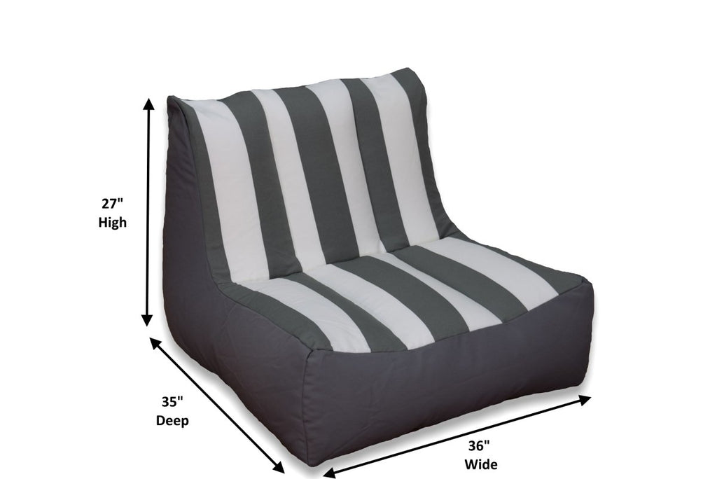 Powell Anywhere Bean Bag Chair In Black White Stripes Bed Bath Beyond
