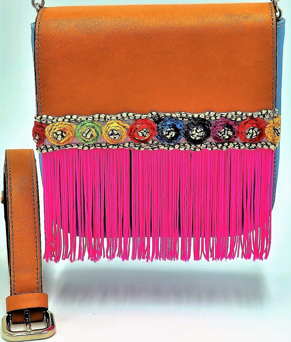 neon orange belt bag