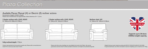 Plaza Fully Reclining Sofa / Suite