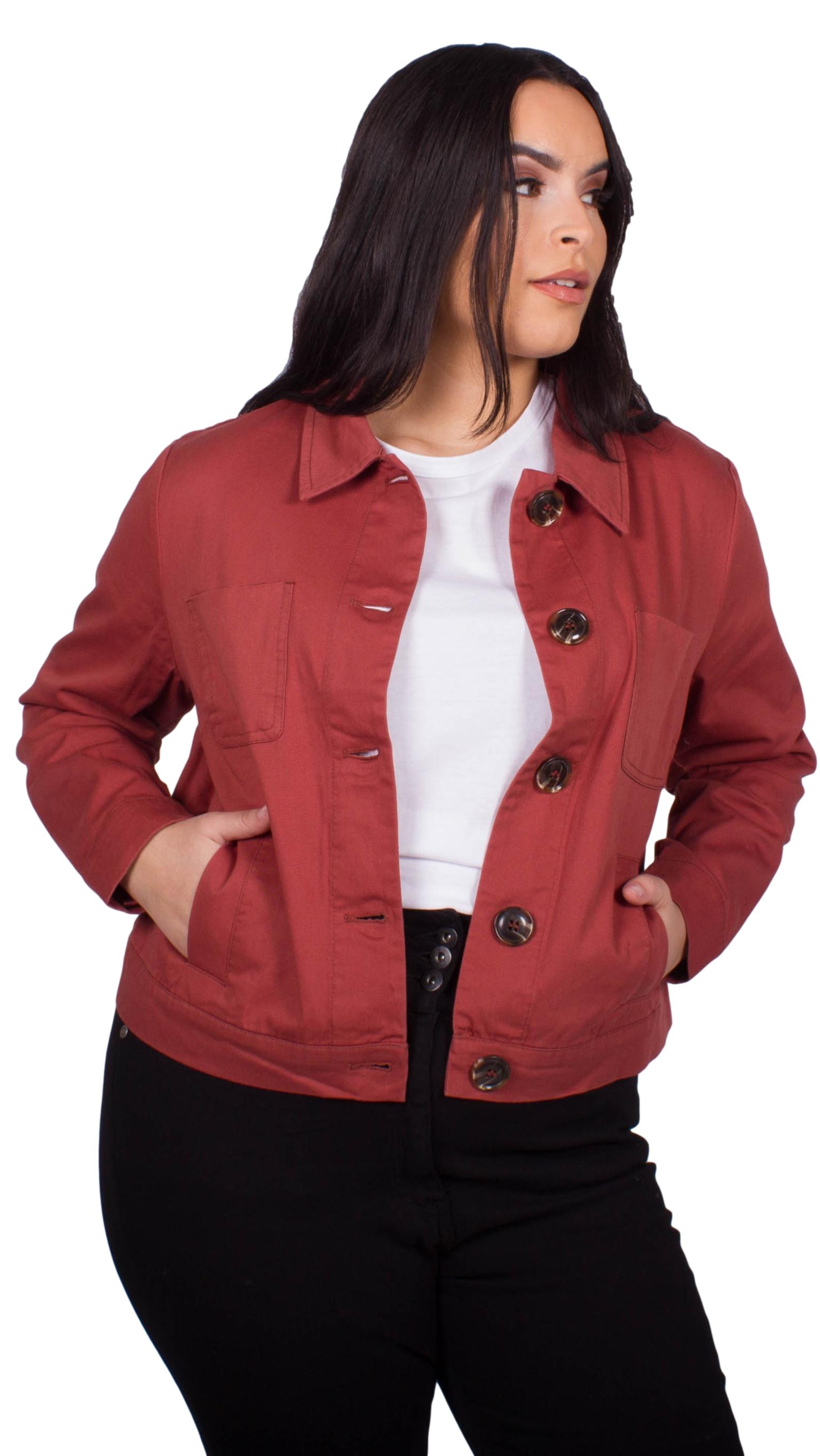 Madison Rust Collared Jacket – Curvewow