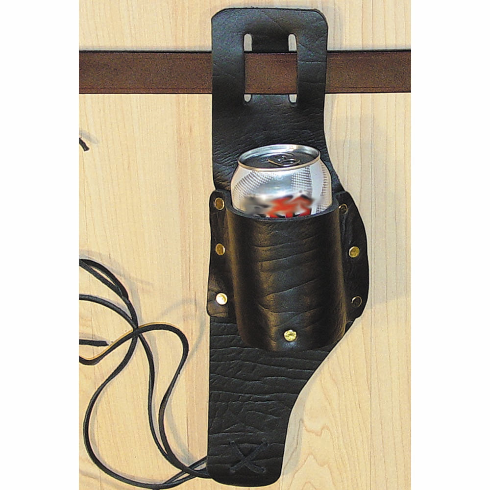 Leather Belt Holster For Beverage Soda Water Pop Sling Waist Drin Leather Unlimited 1369