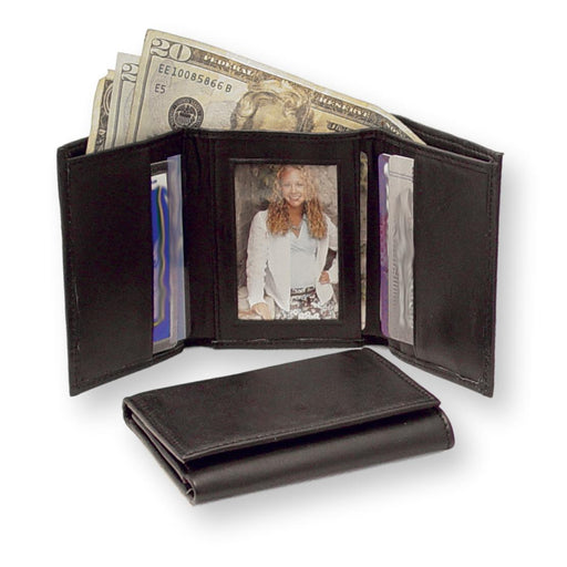 Men's Basic Black Leather Money Clip Wallet — Leather Unlimited