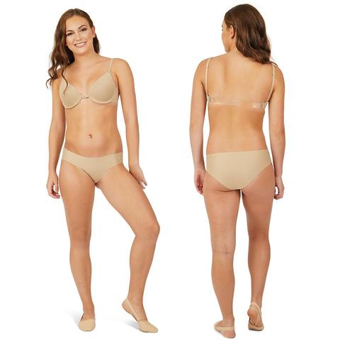 Capezio Women's Seamless Clear Back Bra with Transition Straps, Nude,  X-Small : : Clothing, Shoes & Accessories
