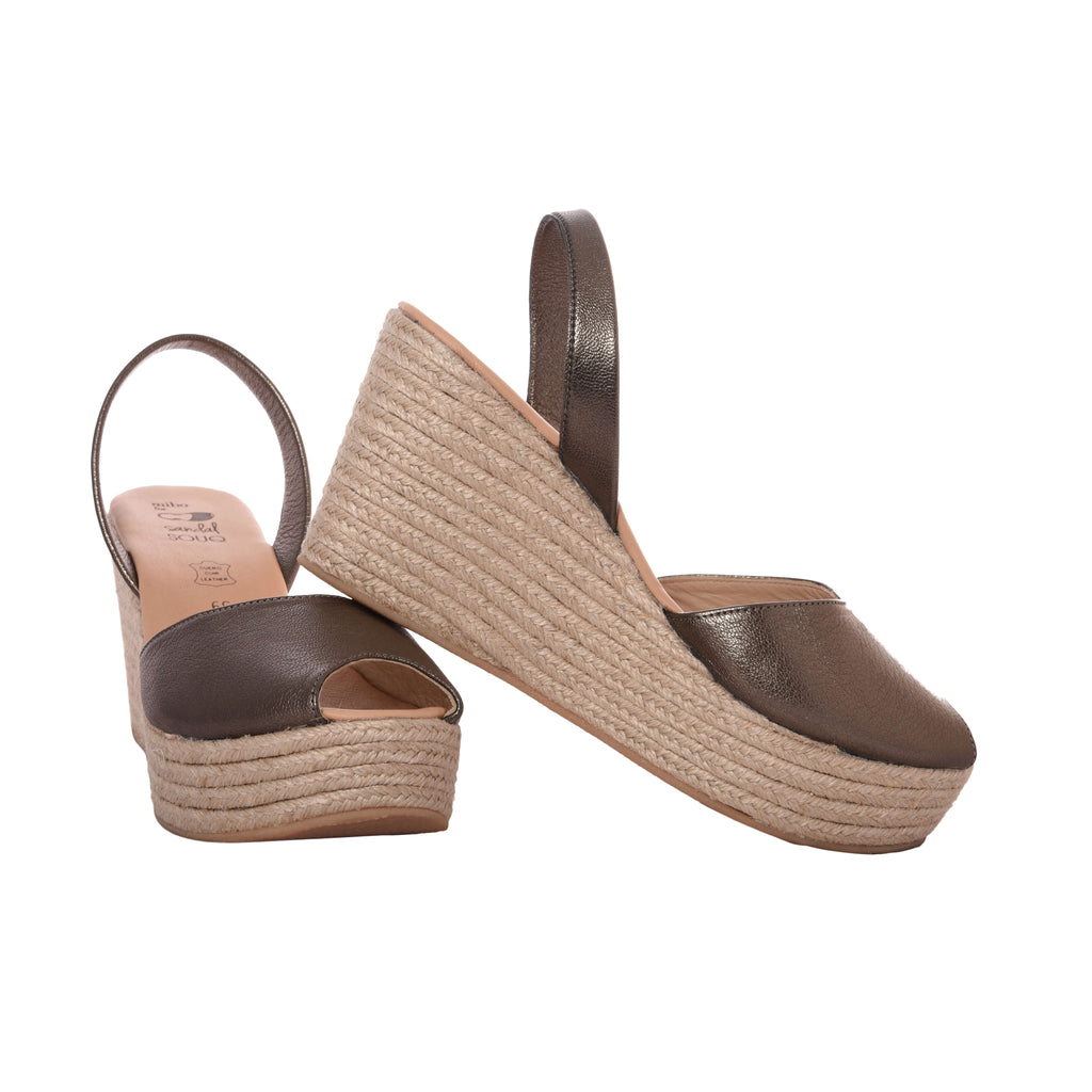 gold espadrille wedge sandals