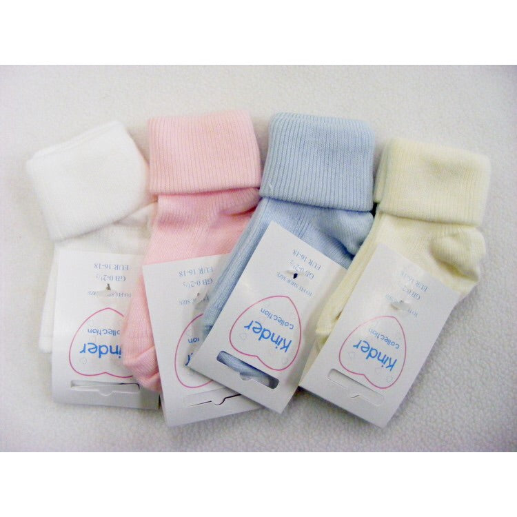 Kinder Double Roll Top Baby Socks
